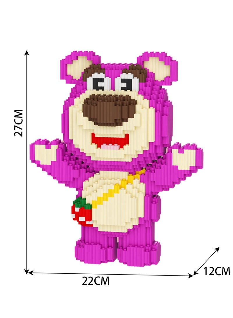 Miniature Small Particle Puzzle Building Blocks Gift Children's Educational Toy Puzzle (Shoulder Bag Bear) - Image 2
